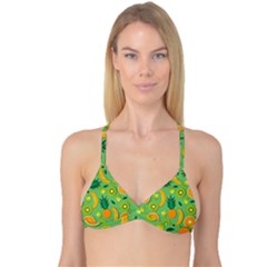 Fruit Tropical Pattern Design Art Reversible Tri Bikini Top by danenraven