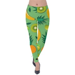 Fruit Tropical Pattern Design Art Velvet Leggings by danenraven