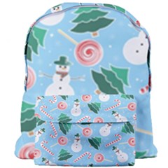 Christmas Sweets Snowman Background Giant Full Print Backpack by danenraven