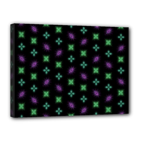 Pattern Background Bright Pattern Canvas 16  X 12  (stretched) by danenraven