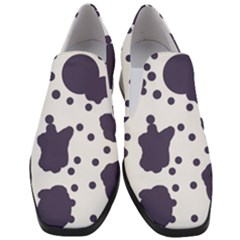 Illustration Cow Pattern Texture Cloth Dot Animal Women Slip On Heel Loafers by danenraven