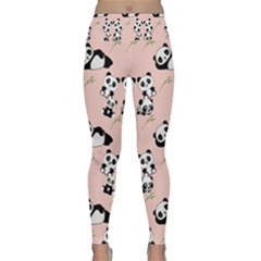 Pattern Panda Bear Lightweight Velour Classic Yoga Leggings by danenraven