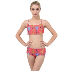 Illustration Elephant Cartoon Animal Monkey Layered Top Bikini Set by danenraven