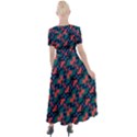 Illustration Tile Pattern Patchwork Button Up Short Sleeve Maxi Dress View2