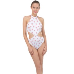 Small Cute Hearts Halter Side Cut Swimsuit by ConteMonfrey