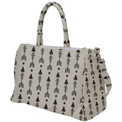 Black And Grey Arrows Duffel Travel Bag by ConteMonfrey