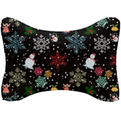 Illustration Xmas Christmas Thanks Giving Pattern Seat Head Rest Cushion by danenraven