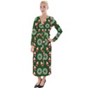 Xmas Christmas Background Velvet Maxi Wrap Dress View1