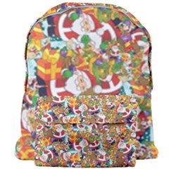 Background Christmas Santa Claus Giant Full Print Backpack by danenraven