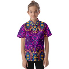 Mandala Fishes Kids  Short Sleeve Shirt by ConteMonfrey