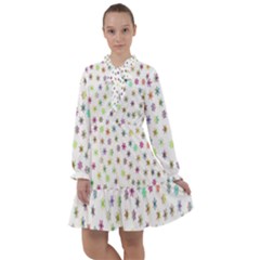 Snow Winter Ice Cold All Frills Chiffon Dress by artworkshop