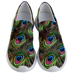 Peacock Feathers Color Plumage Women s Lightweight Slip Ons by Celenk