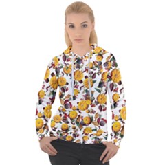 Pumpkin Fruit Flower Pattern Women s Overhead Hoodie by Ravend