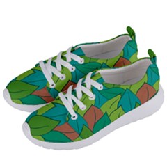 Leaves Pattern Autumn Background Women s Lightweight Sports Shoes by Ravend