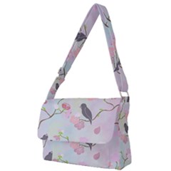 Bird Blossom Seamless Pattern Full Print Messenger Bag (l) by Ravend