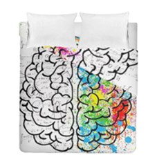 Illustration Brain Mind Psychology Idea Drawing Duvet Cover Double Side (full/ Double Size) by Ravend