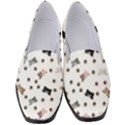 Illustration Cat Paw Background Pattern Cute Women s Classic Loafer Heels View1