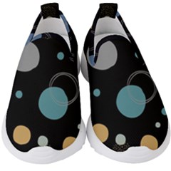 Circle Pattern Abstract Polka Dot Kids  Slip On Sneakers by danenraven