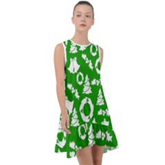 Green Card Christmas December4 Frill Swing Dress by artworkshop