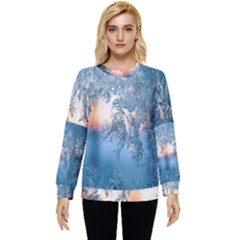 Frost Winter Morning Snow Hidden Pocket Sweatshirt by artworkshop