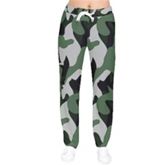 Illustration Camouflage Camo Army Soldier Abstract Pattern Women Velvet Drawstring Pants by danenraven