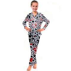 Square Object Future Modern Kid s Satin Long Sleeve Pajamas Set by danenraven