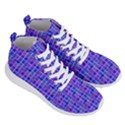 Background Mosaic Purple Blue Men s Lightweight High Top Sneakers View3