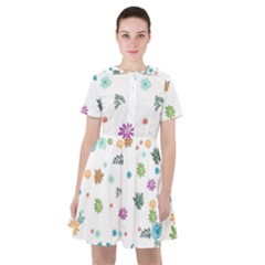 Flowers Flower Leaf Leaves Background Floral Flora Sailor Dress by danenraven