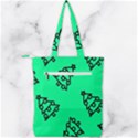 Tree With Ornaments Green Double Zip Up Tote Bag View2