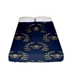 Blue Golden Bee   Fitted Sheet (full/ Double Size) by ConteMonfreyShop