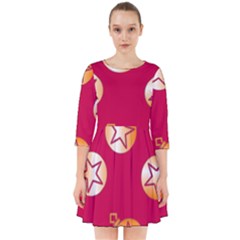 Orange Ornaments With Stars Pink Smock Dress by TetiBright