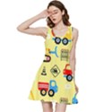 Seamless pattern vector industrial vehicle cartoon Inside Out Racerback Dress View1