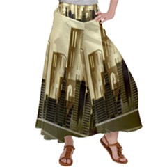 Architecture City House Satin Palazzo Pants by Jancukart