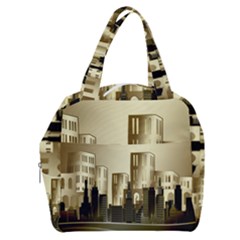 Architecture City House Boxy Hand Bag by Jancukart