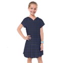 Black and blue classic small plaids Kids  Drop Waist Dress View1