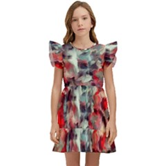 Mirror Fractal Kids  Winged Sleeve Dress by Sparkle