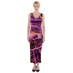 Mirror Fractal Fitted Maxi Dress by Sparkle