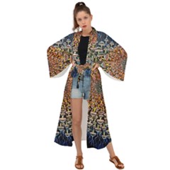 Mirror Fractal Maxi Kimono by Sparkle