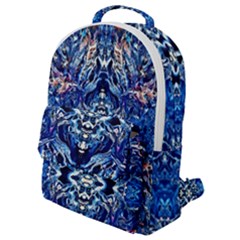 Cobalt Arabesque Flap Pocket Backpack (small) by kaleidomarblingart