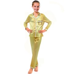 Background-gold Kid s Satin Long Sleeve Pajamas Set by nateshop