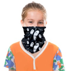 Ghost Background Halloween Face Covering Bandana (kids) by Wegoenart