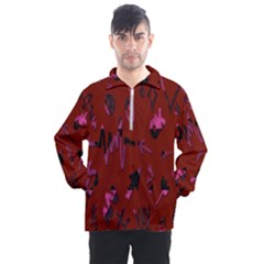 Doodles Maroon Men s Half Zip Pullover by nateshop