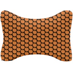 Cute Pumpkin Black Small Seat Head Rest Cushion by ConteMonfrey