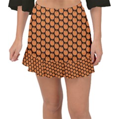 Cute Pumpkin Black Small Fishtail Mini Chiffon Skirt by ConteMonfrey