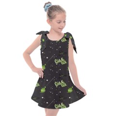 Halloween - The Witch Is Back   Kids  Tie Up Tunic Dress by ConteMonfrey