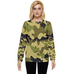 Army Camouflage Texture Hidden Pocket Sweatshirt by nateshop