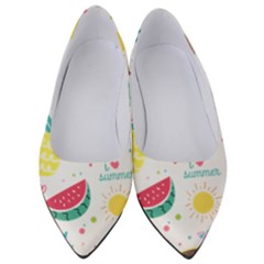 Pineapple And Watermelon Summer Fruit Women s Low Heels by Jancukart