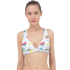 Pineapple And Watermelon Summer Fruit Classic Banded Bikini Top by Jancukart