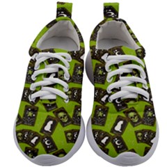 Cats And Skulls - Modern Halloween  Kids Athletic Shoes by ConteMonfrey