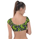 Cats And Skulls - Modern Halloween  Cap Sleeve Ring Bikini Top View2